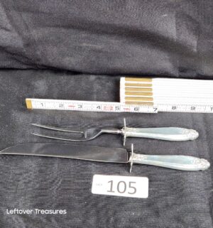 k105- Vintage Sterling Silver Handle Carving Set. International Prelude