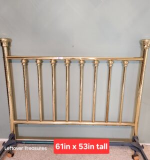 j13- Vintage Mid Century Brass Tone Headboard