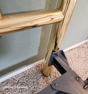 j13- Vintage Mid Century Brass Tone Headboard - Image 3