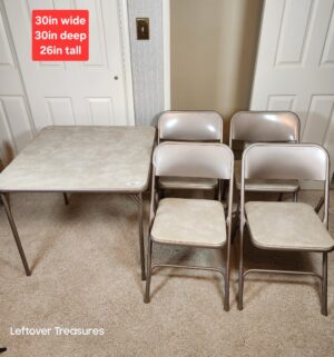 j30- Vintage Samsonite Card Table Set. Very Good Condition