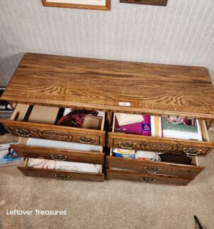 j33- Vintage Kemp 6 Drawer Dresser. No Contents - Image 2