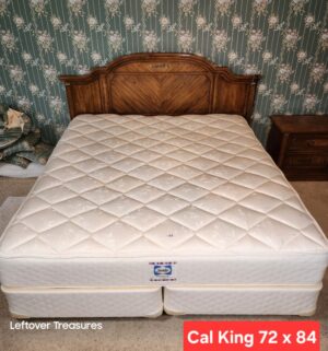 j44- Cal King Sealy BackSaverx. Complete Set w/ Frame & Headboard. Buyer must take all - Image 1