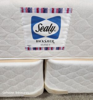 j44- Cal King Sealy BackSaverx. Complete Set w/ Frame & Headboard. Buyer must take all - Image 2