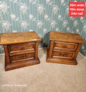 j46- Pair of Stanely Night Stands. Amazing Condition - Image 1