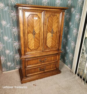 j49- Mid Century Stanley Dresser Armoire. Amazing Condition - Image 1