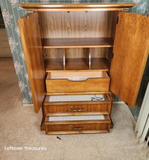 j49- Mid Century Stanley Dresser Armoire. Amazing Condition - Image 2