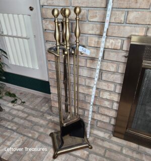 j54- Brass Fireplace Tools - Image 1