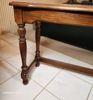 j65- Oak/Glass Sofa Table - Image 2