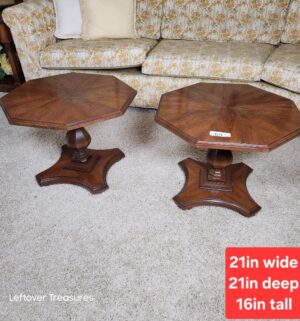 j69- Mid Century Octagonal End Tables - Image 1