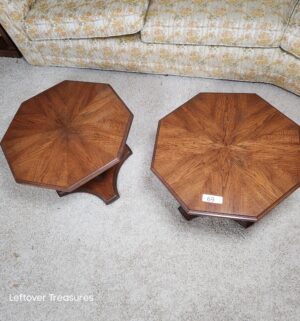 j69- Mid Century Octagonal End Tables - Image 2