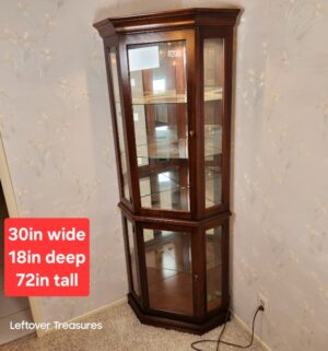 j82- Philip Reinisch Lighted Curio Cabinet - Image 1