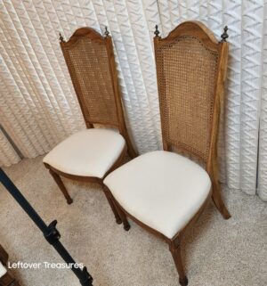 j84- Vintage Cane Seat Dining Table 6 Chairs. 2 Exentions. Amazing Condition - Image 4