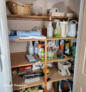 j123- Garage closet w/ garden products misc household - Image 1