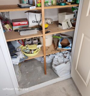 j123- Garage closet w/ garden products misc household - Image 2