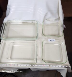 j135- vintage glass bakeware
