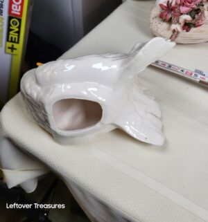 j157- ceramic bird, woven duck - Image 2