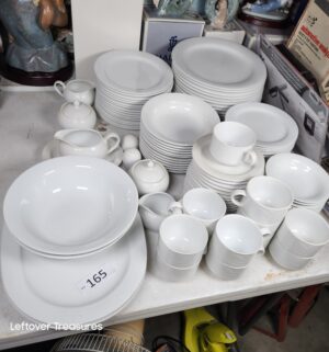 j165- Contemporary Arctic White Noritake Dinner Set - Image 1