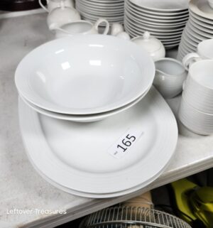 j165- Contemporary Arctic White Noritake Dinner Set - Image 4