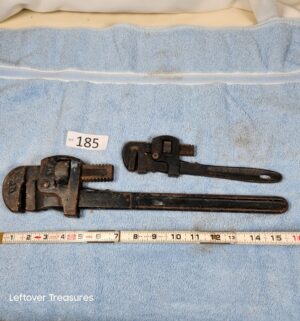 j185- antique pipe wrenches - Image 1
