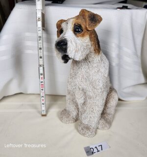 j217- Fox Terrier puppy dog statue - Image 1