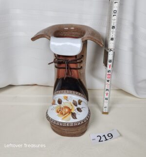 j219- Clay Cobbler terra cotta boot planter - Image 1