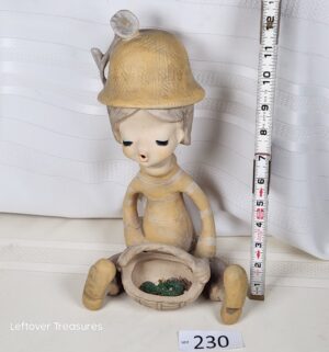 j230- Vintage Girl Pottery Sculpture - Image 1