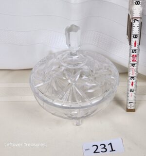 j231- Crystal Candy Dish - Image 1