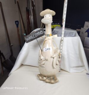 j249- Vintage Welcome Duck. Pottery Figurine - Image 1
