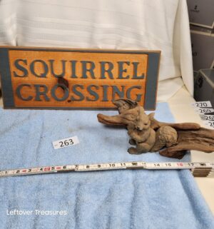 j263- Squirrel crossing sign and figure - Image 1