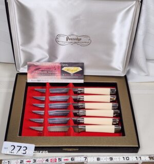 j273- Regent Sheffield Peeredge steak knives - Image 1