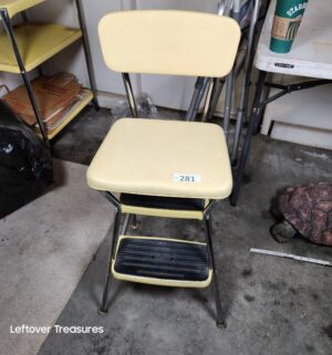 j281- vintage Cosco kitchen step stool chair - Image 1