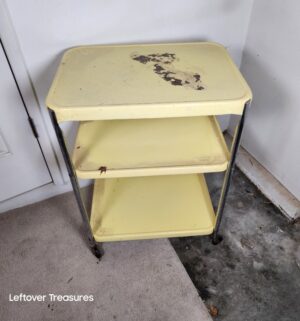 j282- Mid Century 3 Tier Rolling Cart - Image 3