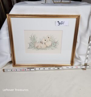 j301- Baby Ducks. Original Art by D. Daly - Image 1