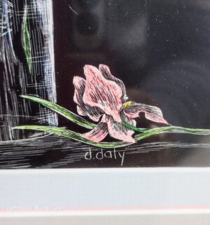 j303- Vase of Flowers. Original Art by D. Daly - Image 2