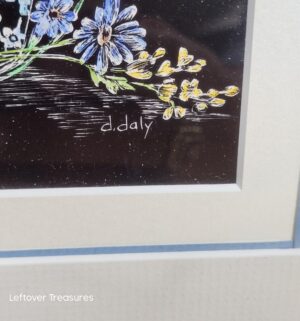 j304- Flowers. Original Art by D. Daly - Image 2