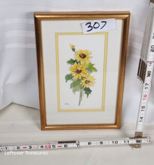 j307- Sunflowers. Original Art by D. Daly