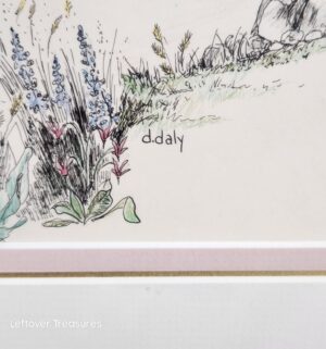 j308- Cottage Scene. Original Art by D. Daly - Image 2