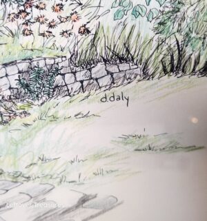 j309- Cottage Garden. Original Art by D. Daly - Image 2