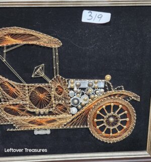 j319- Mid Century Metal wire art of Model T - Image 2