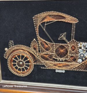 j319- Mid Century Metal wire art of Model T - Image 3