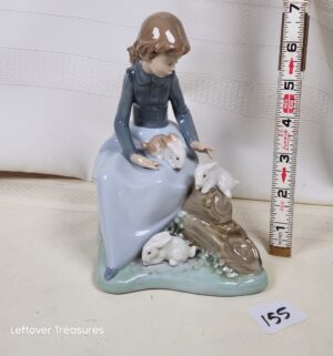 k155- Girl with Rabbits. NAO/Lladro 1026