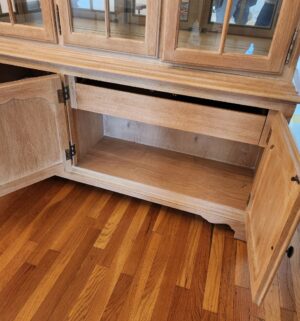 o239- Drexel 2 Piece Lighted China Hutch - Image 2