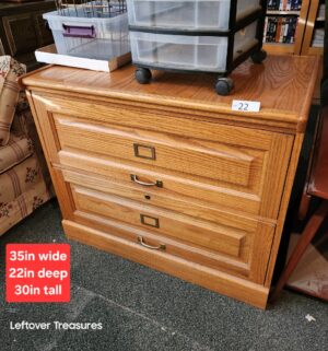 L22- Oak Lateral Bookcase