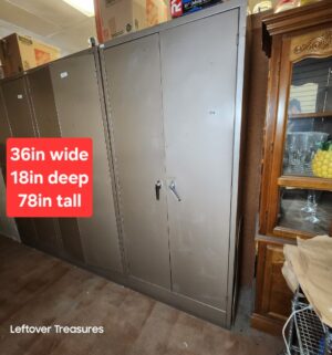 L64- Steel Locker Cabinet. No key. No contents