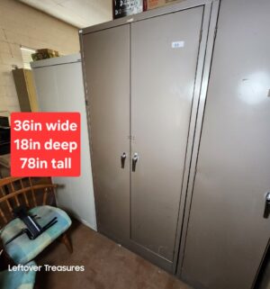 L66- Steel Locker Cabinet. No key. No contents