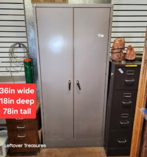 L68- Steel Locker Cabinet. No key. No contents