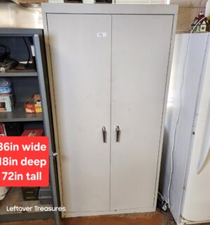 L71- Steel Locker Cabinet. No key. No contents