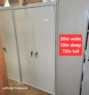 L72- Steel Locker Cabinet. No key. No contents