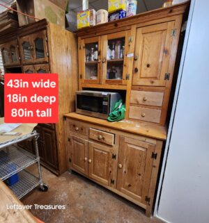 L76- knotty pine farmhouse hutch