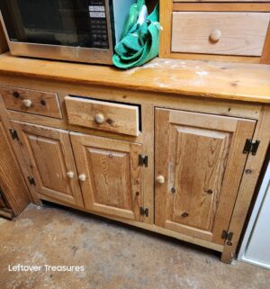 L76- knotty pine farmhouse hutch - Image 3